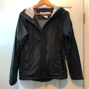 Black rain jacket